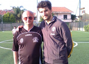 Da sinistra Giovanni Tavilla del Riviera Messina Nord e Luca Corona della "Juventus Academy" (scatto di R.S.) 