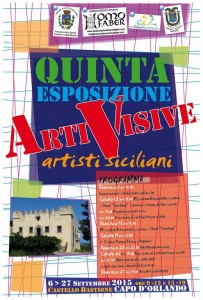 La locandina della "V esposizione Arti Visive Artisti Siciliani"