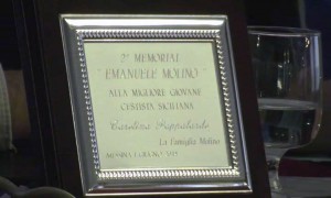 La targa premio del 2° Memorial Molino