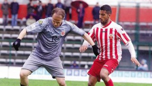 Davide Baiocco in azione con la maglia dell'Alessandria