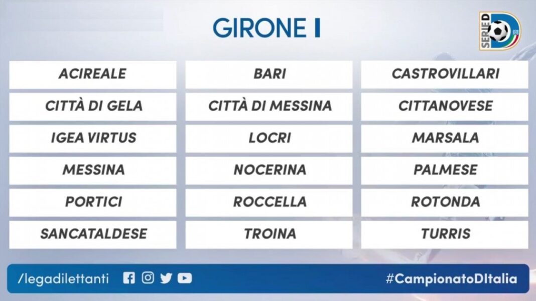 Il quadro del girone I di Serie D per la stagione 2018/19