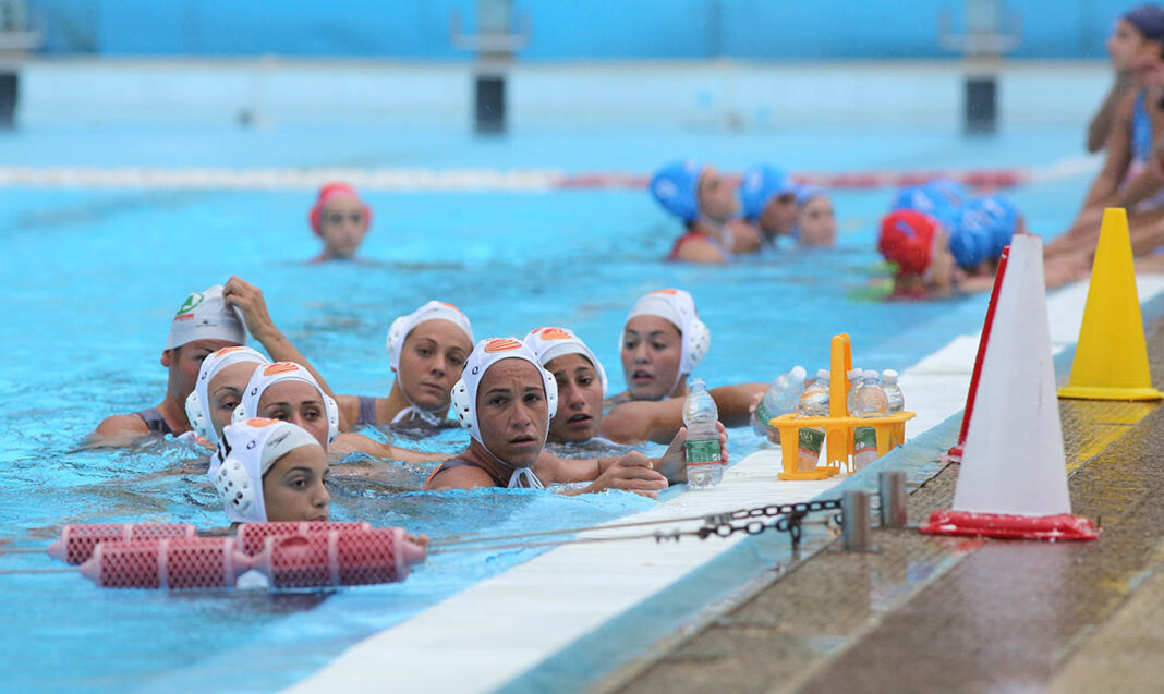 Le ragazze della WP Despar Messina nel corso di un time-out