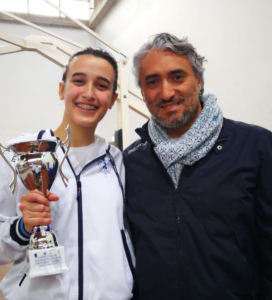 Marta Cannata con il maestro Papalia