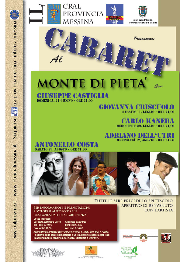 Locandina Cabaret al Monte di Pietà