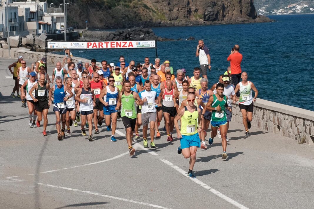 Lo start di una tappa di Lipari