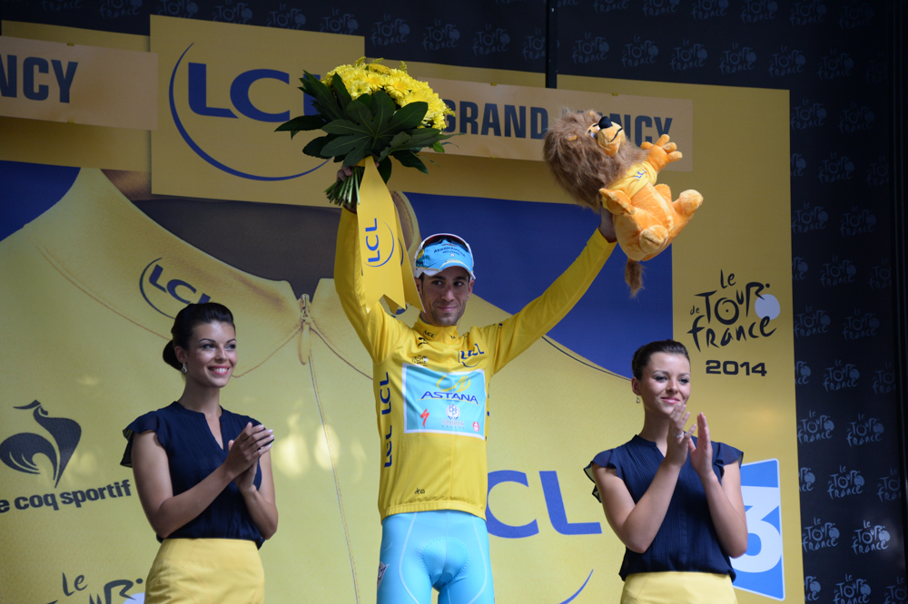 Tour de France 2014 - Etape 7 - Epernay / Nancy - 11/07/2014 - Vicenzo NIBALI, conserve le maillot jaune un jour de plus