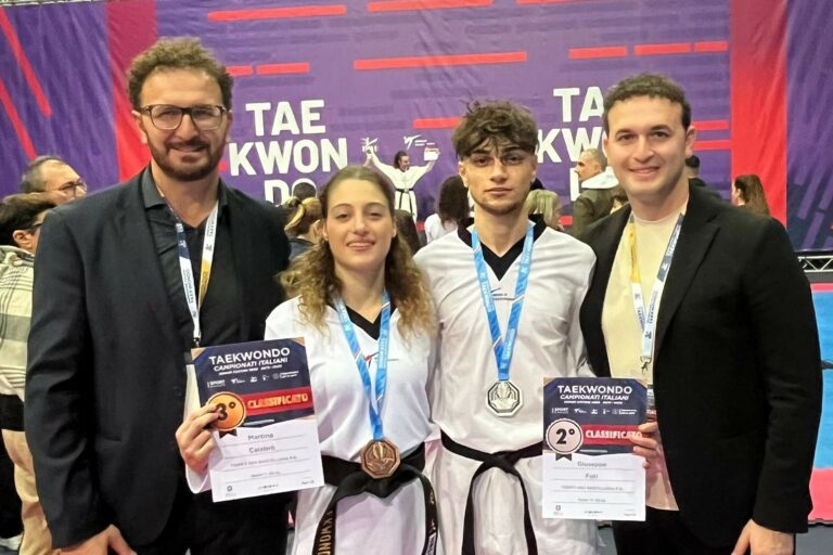 Foti d’argento e Calabrò di bronzo ai Campionati Italiani Senior di taekwondo